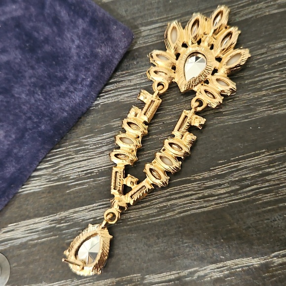 J. Crew Gold and Cream Chandelier Earrings - Picture 2 of 3